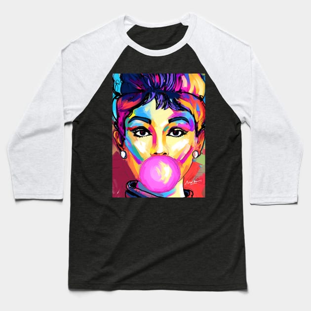 audrey hepburn Baseball T-Shirt by mailsoncello